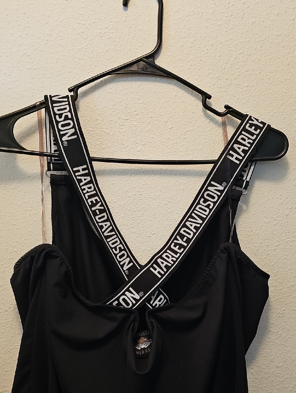 Harley-Davidson Black Tank Top with White Logo Straps - Picture 3 of 3